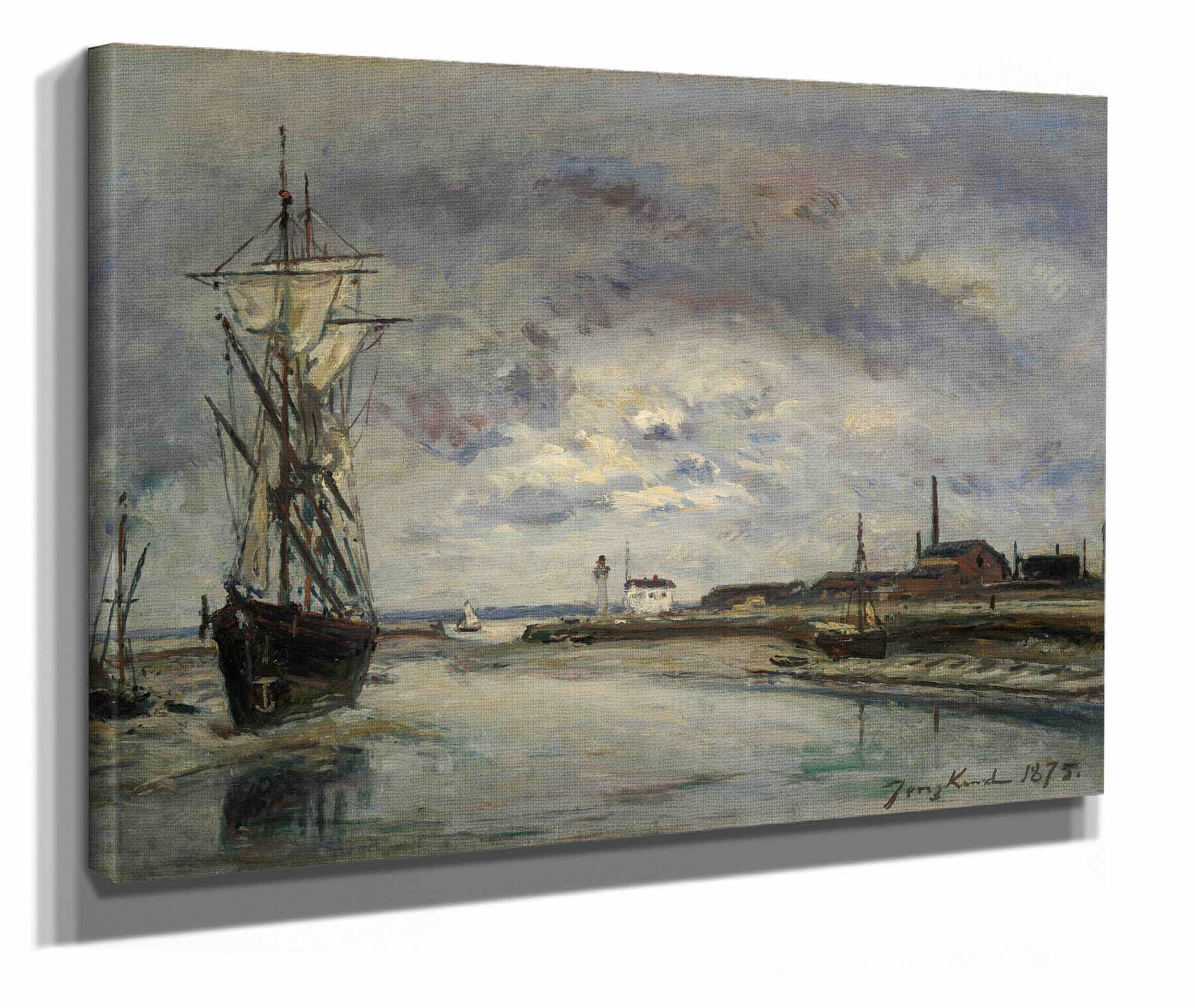 The Port Of Honfleur by Johan Barthold Jongkind