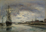 The Port Of Honfleur by Johan Barthold Jongkind