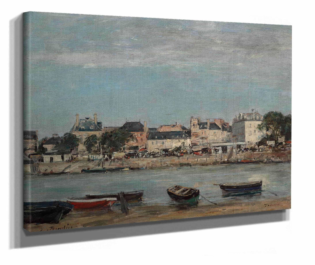 The Port Of Trouville  by Eugene Boudin