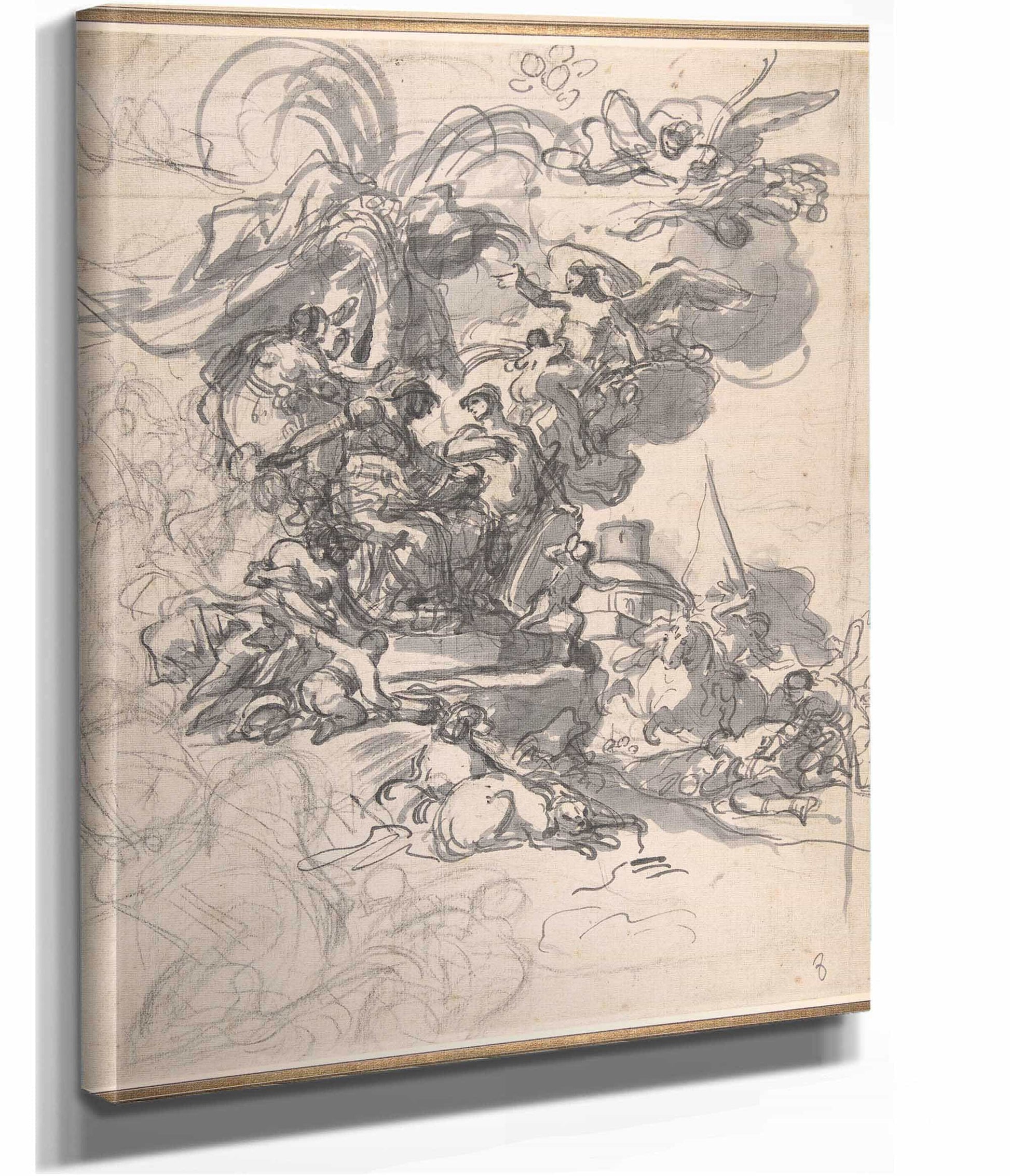 The Prophetess Deborah Ordering Barak To Take Arms Against Sisera   by Francesco Solimena