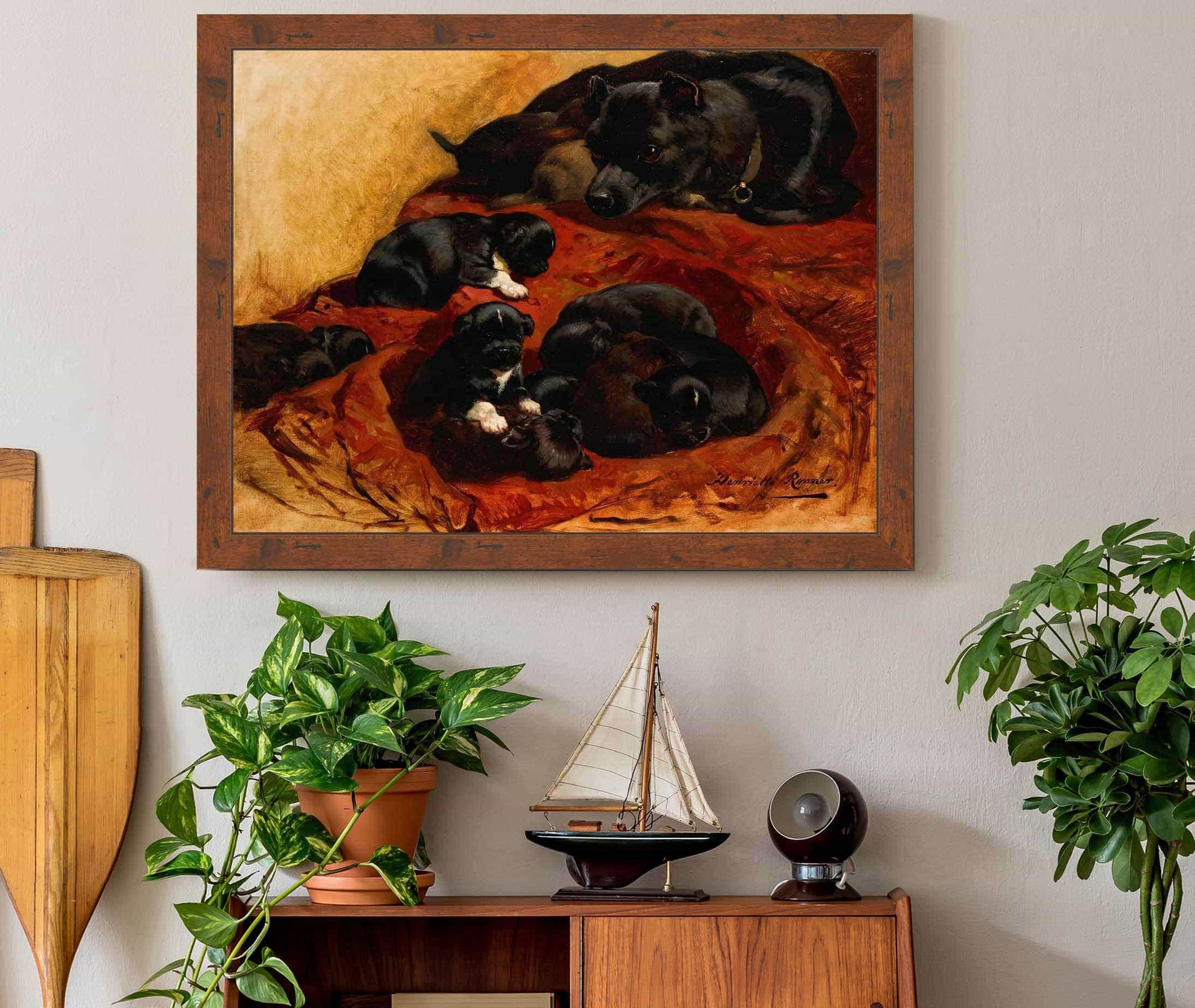 The Proud Mother by Henriette Ronner Knip