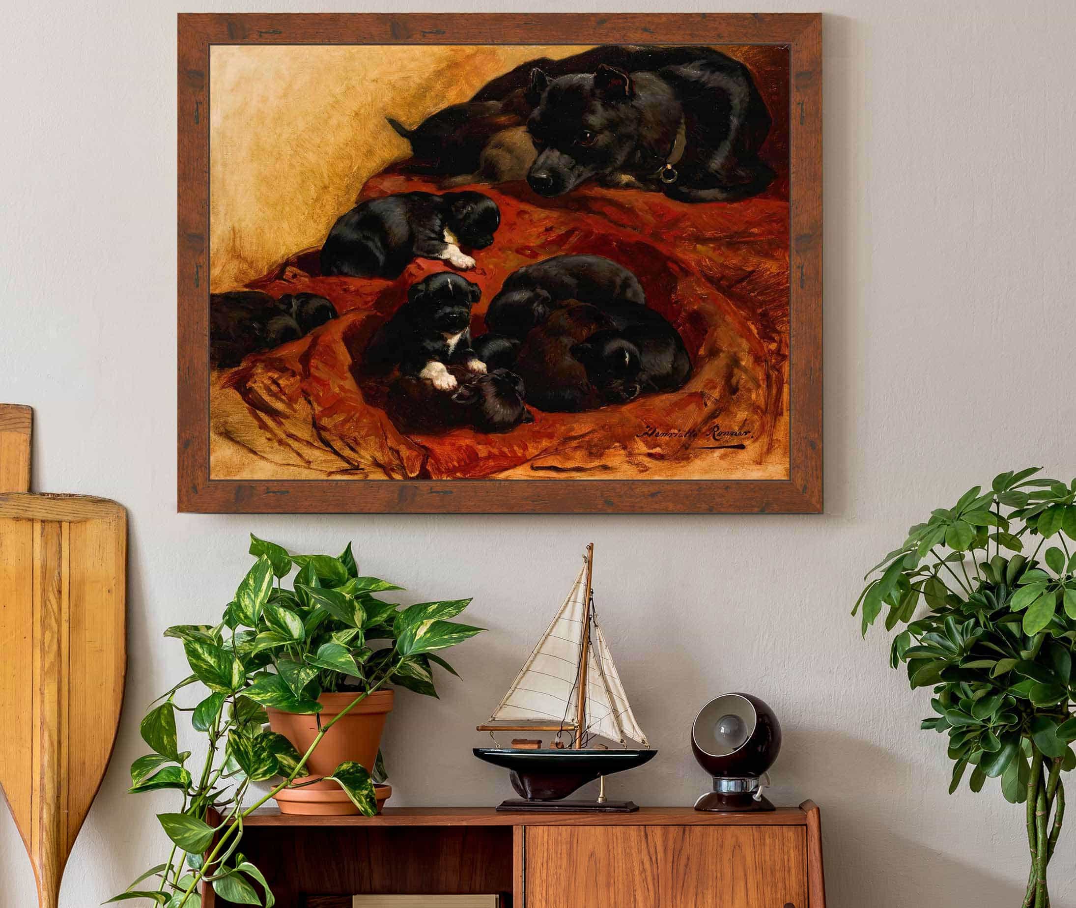 The Proud Mother by Henriette Ronner Knip