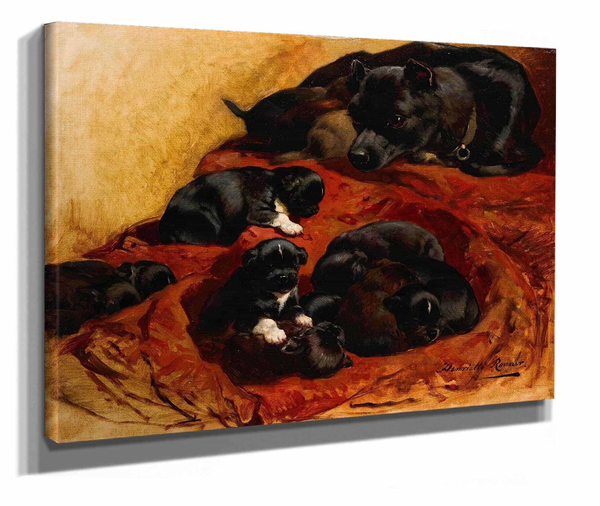The Proud Mother by Henriette Ronner Knip