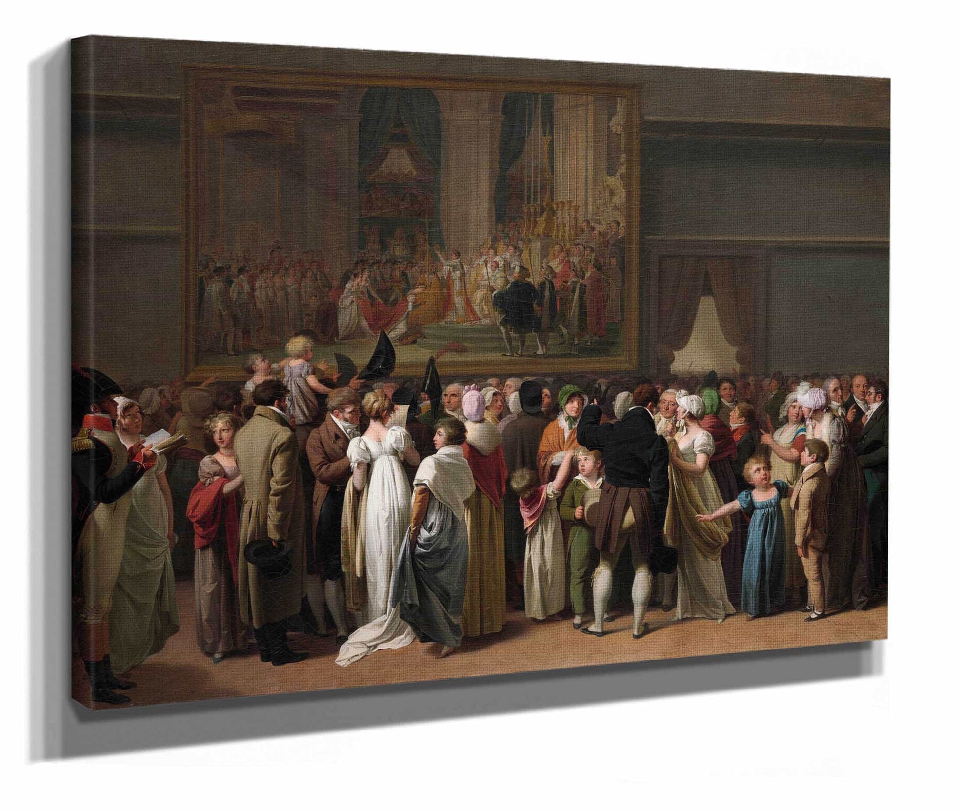 The Public Viewing Davids Coronation At The Louvre by Louis Leopold Boilly