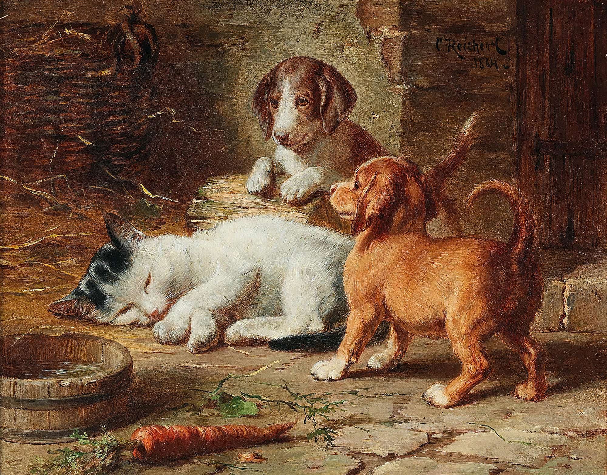 The Puppies Are Awake by Carl Reichert