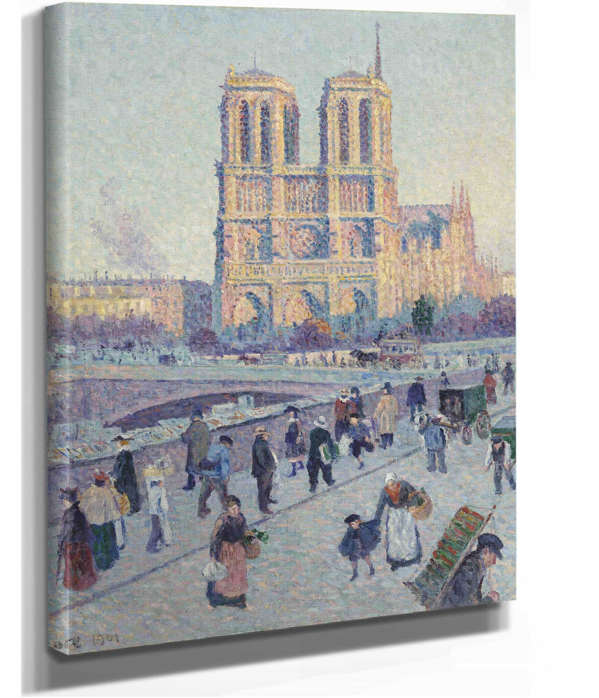 The Quai Saint Michel And Notre Dame by Maximilien Luce