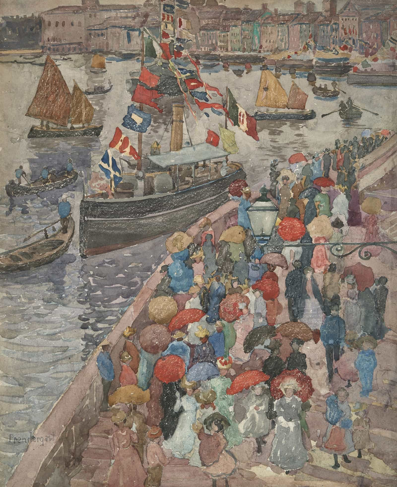 The Quai Venice by Maurice Prendergast