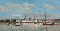 The Quay At Antwerp by Eugene Boudin