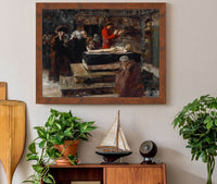 The Raising Of Jairuss Little Daughter Before by Albert Von Keller