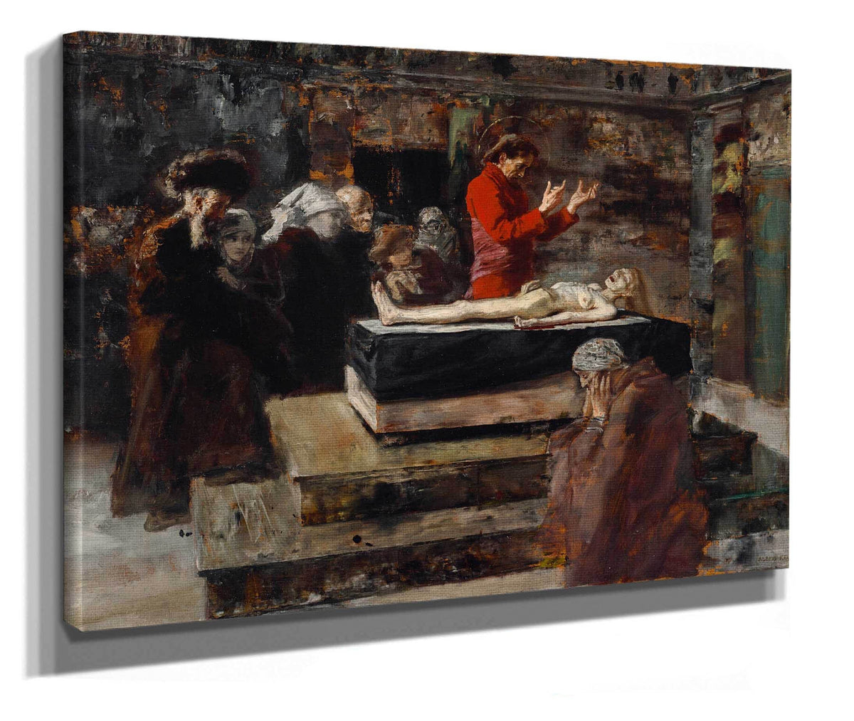 The Raising Of Jairuss Little Daughter Before by Albert Von Keller