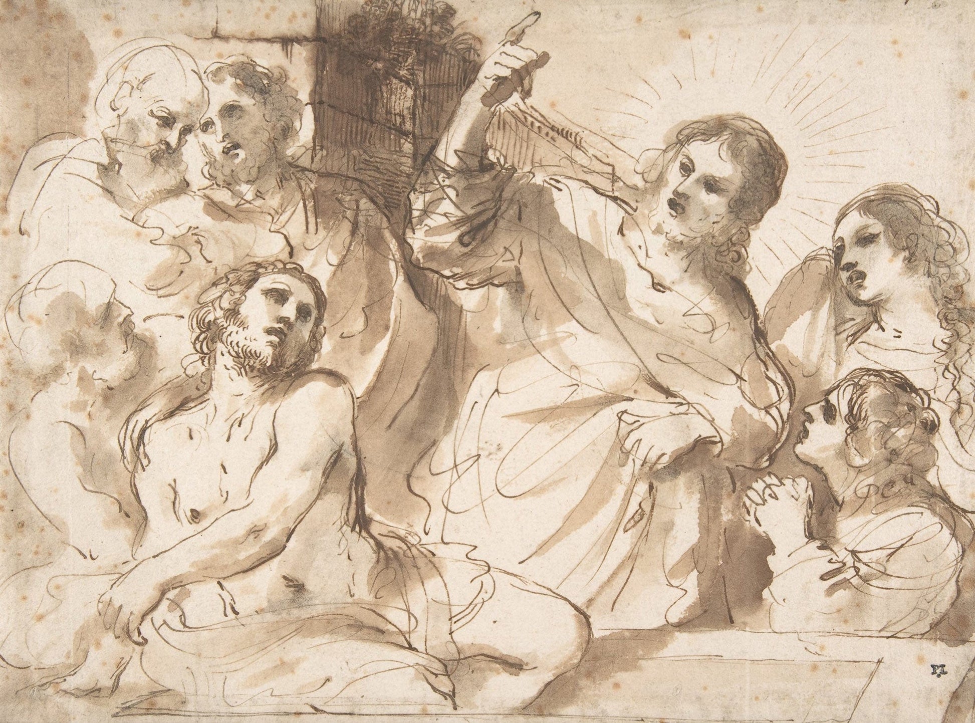 The Raising Of Lazarus by Guercino