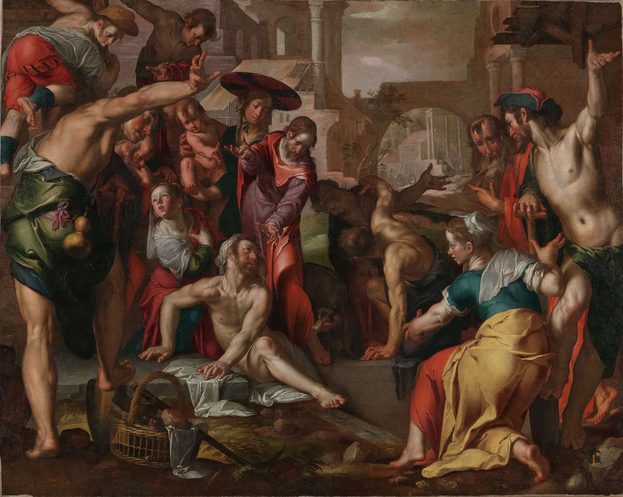 The Raising Of Lazarus by Joachim Wtewael