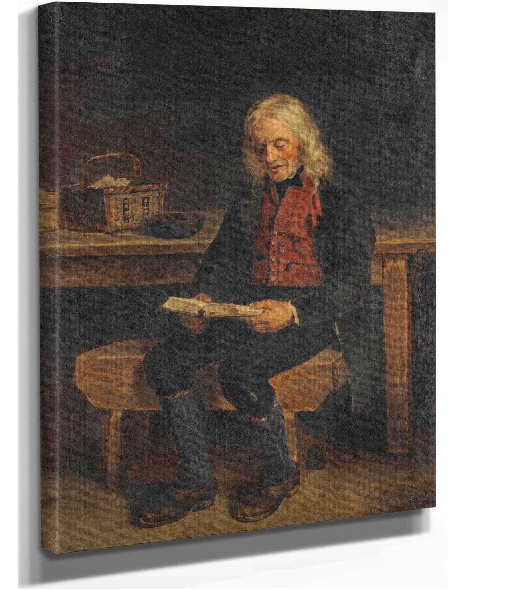 The Reader Jan Tanne by Adolph Tidemand