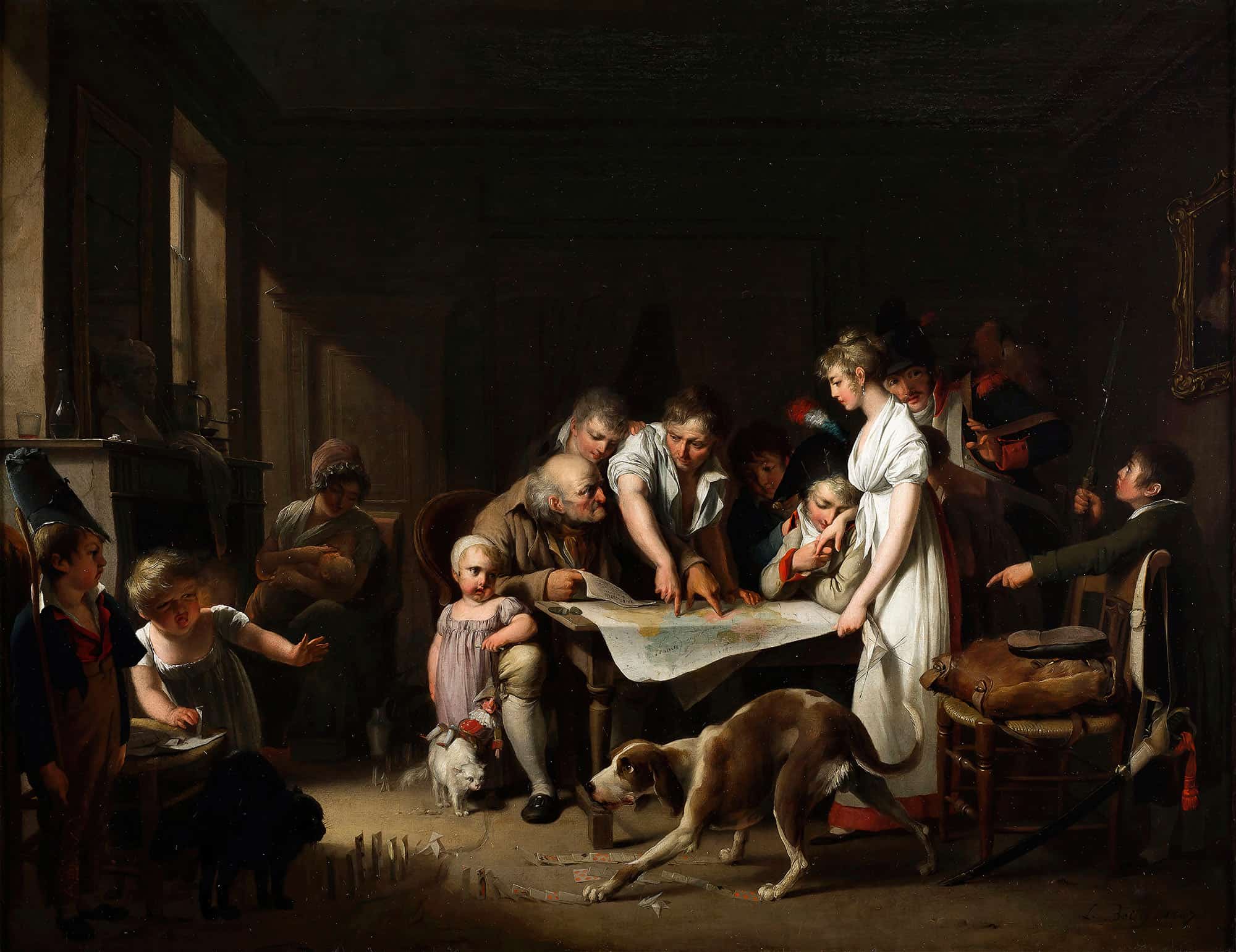 The Reading Of The Bulletin Of The Grand Army by Louis Leopold Boilly