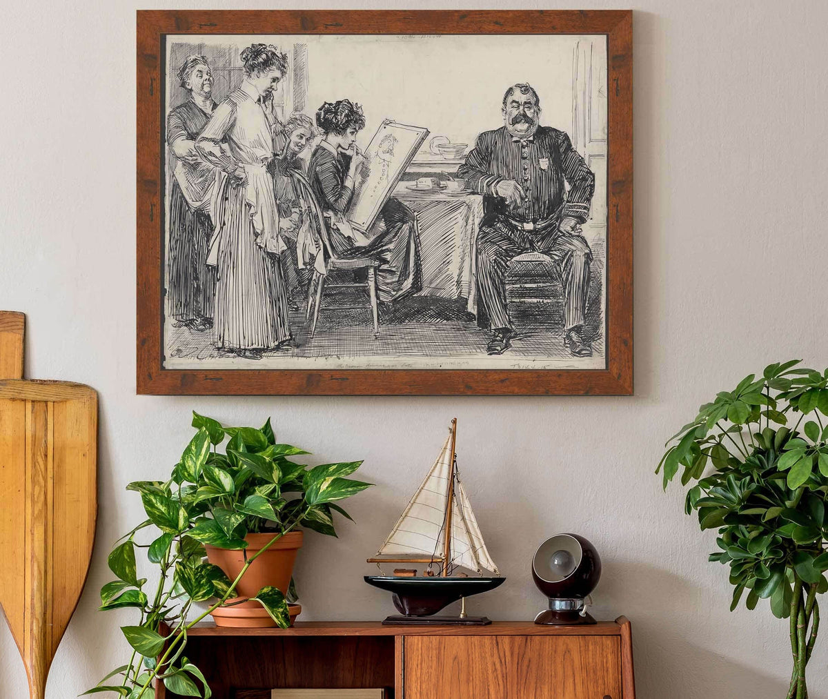 The Reason Dinner Was Late by Charles Dana Gibson