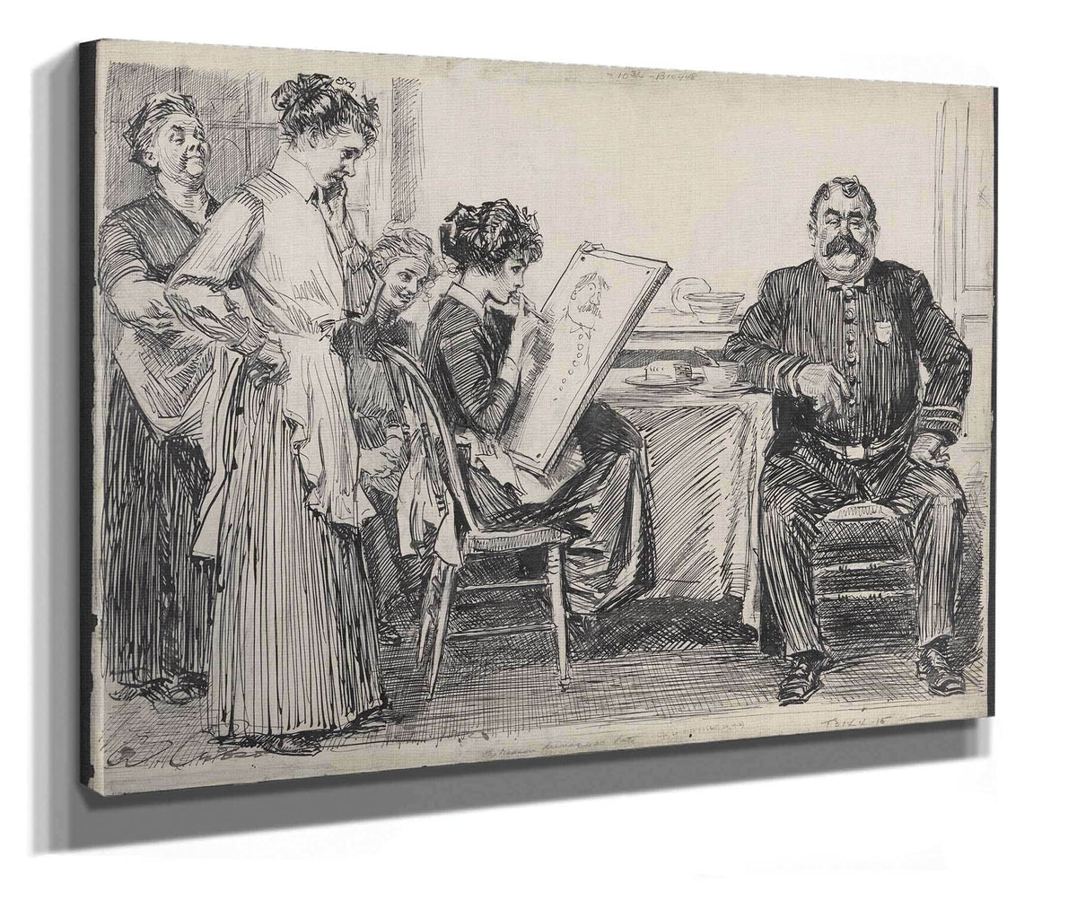 The Reason Dinner Was Late by Charles Dana Gibson