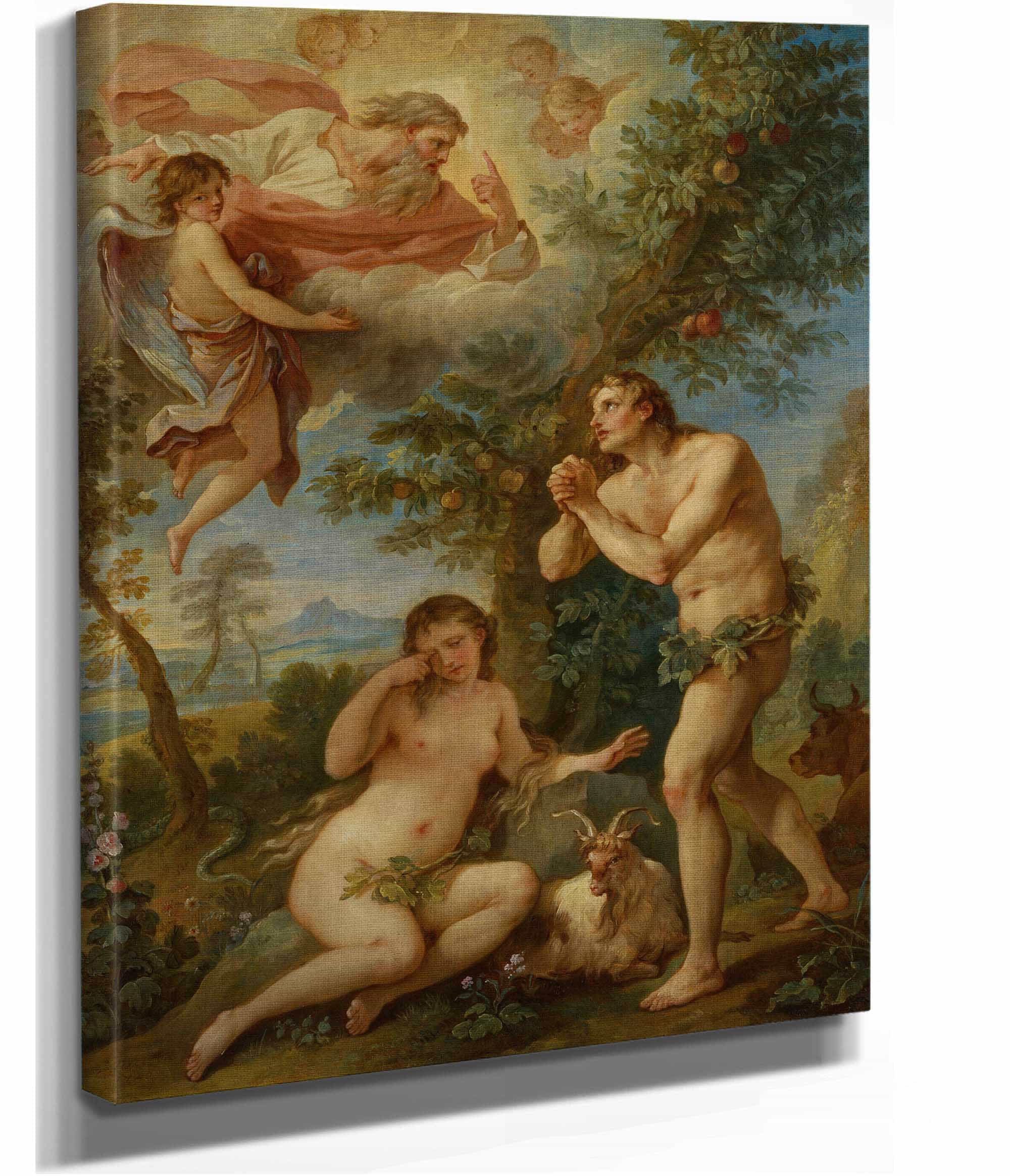 The Rebuke Of Adam And Eve by Charles Joseph Natoire