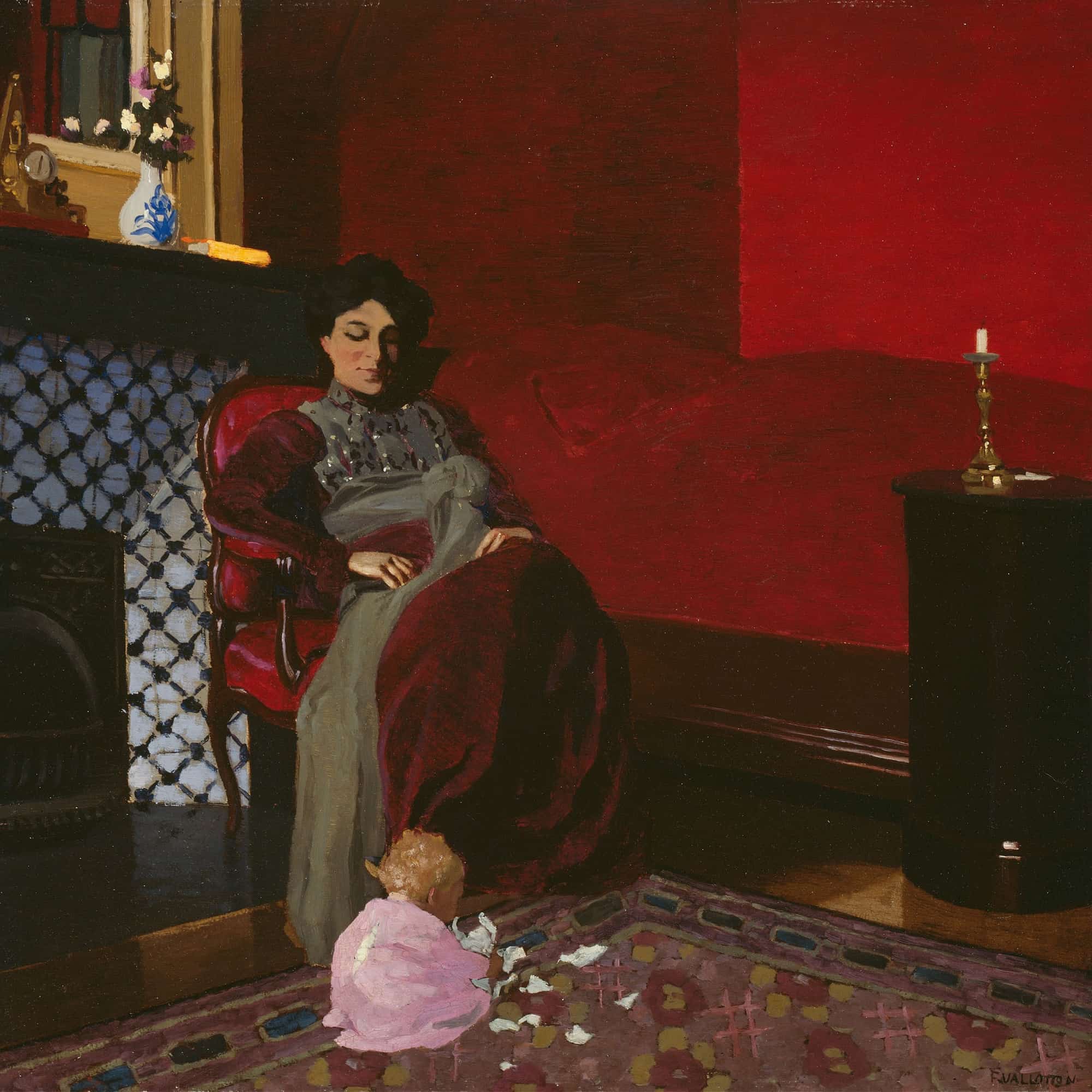 The Red Room Etretat by Felix Vallotton