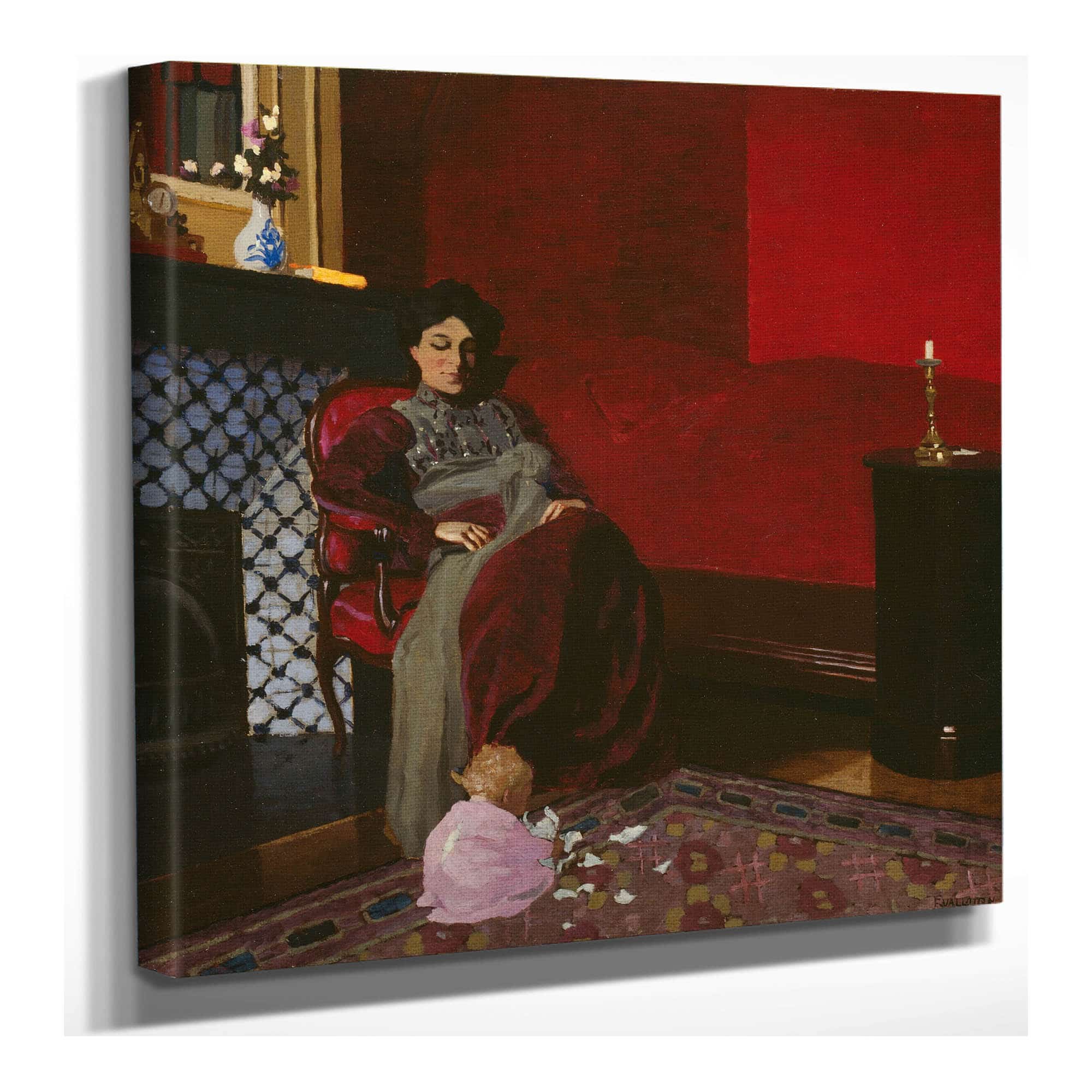 The Red Room Etretat by Felix Vallotton