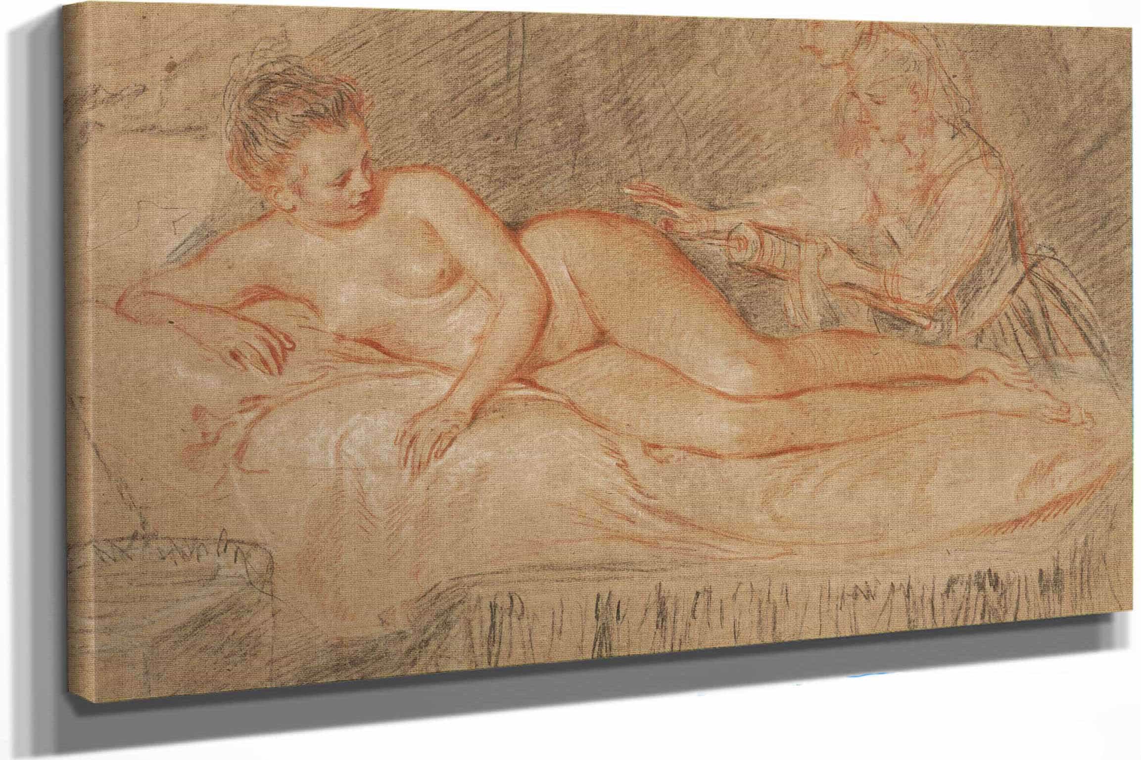 The Remedy   by Jean Antoine Watteau