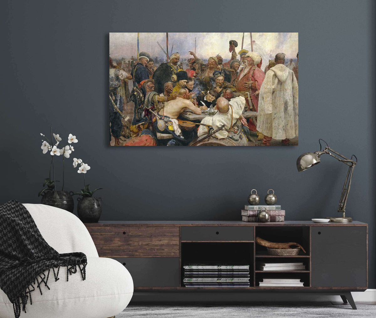 The Reply Of The Zaporozhian Cossacks To Sultan Mehmet Iv by Ilya Efimovich Repin