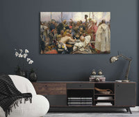 The Reply Of The Zaporozhian Cossacks To Sultan Mehmet Iv by Ilya Efimovich Repin