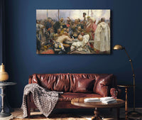 The Reply Of The Zaporozhian Cossacks To Sultan Mehmet Iv by Ilya Efimovich Repin