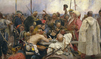 The Reply Of The Zaporozhian Cossacks To Sultan Mehmet Iv by Ilya Efimovich Repin