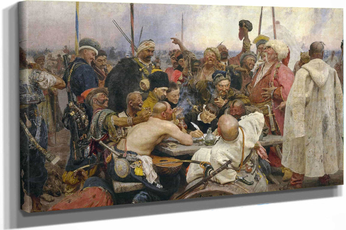 The Reply Of The Zaporozhian Cossacks To Sultan Mehmet Iv by Ilya Efimovich Repin