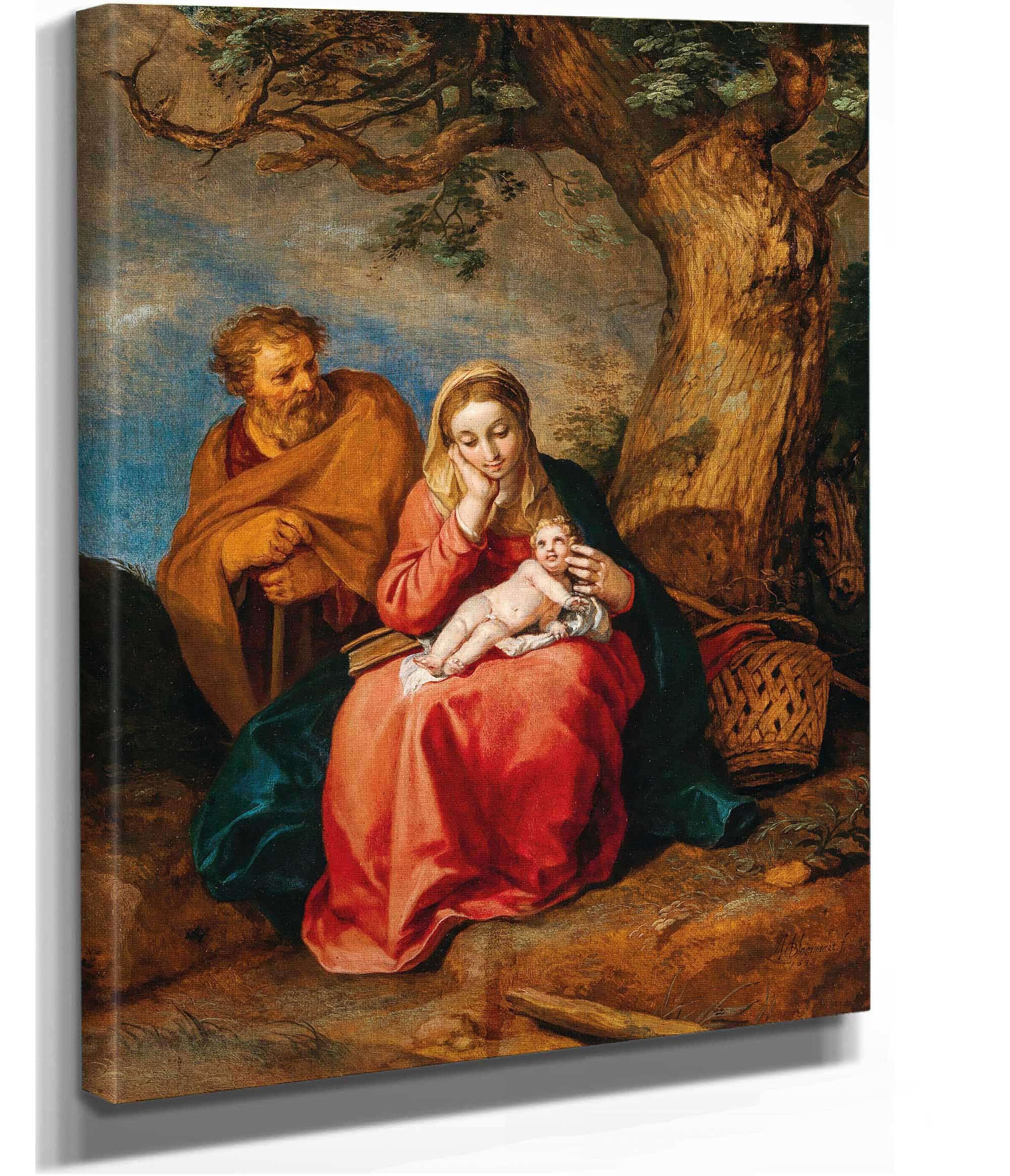 The Rest On The Flight Into Egypt by Abraham Bloemaert