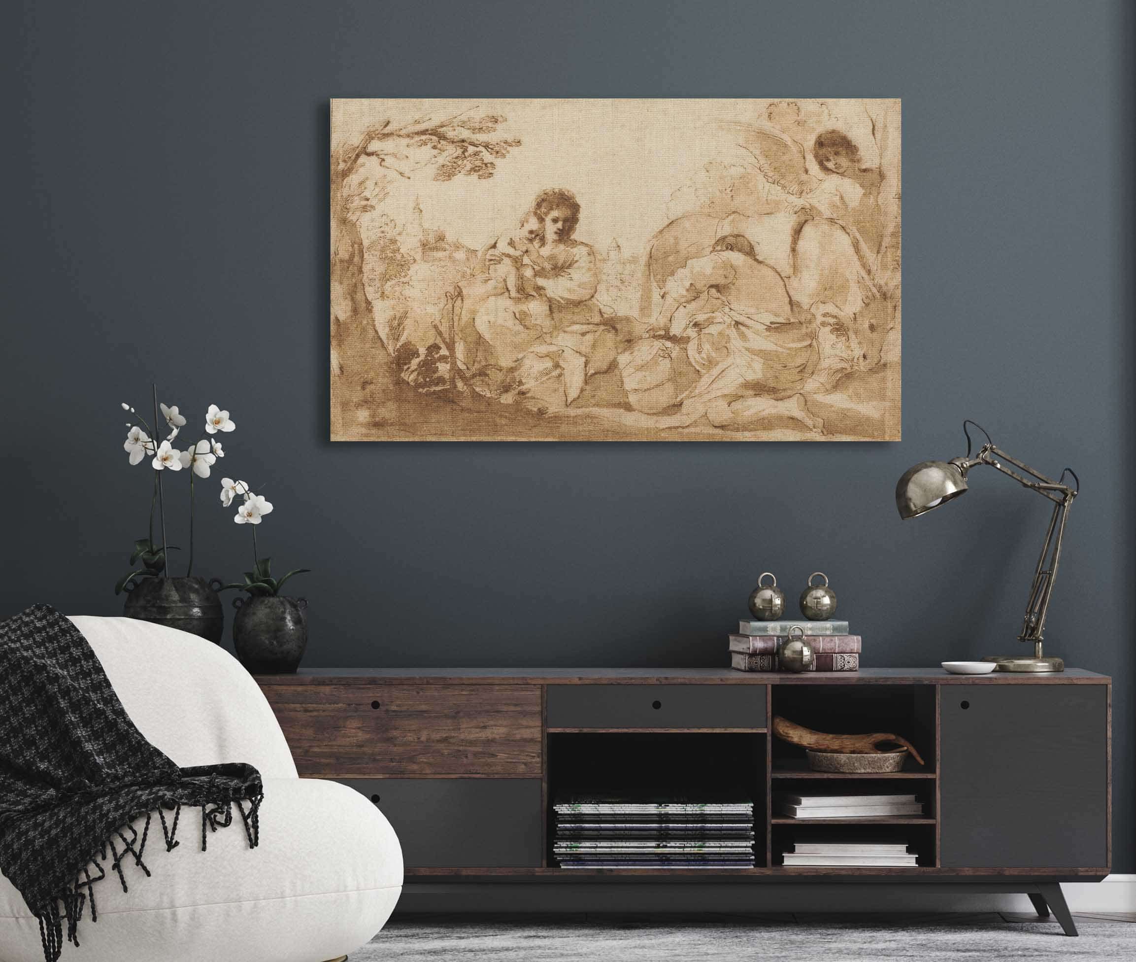 The Rest On The Flight Into Egypt by Guercino