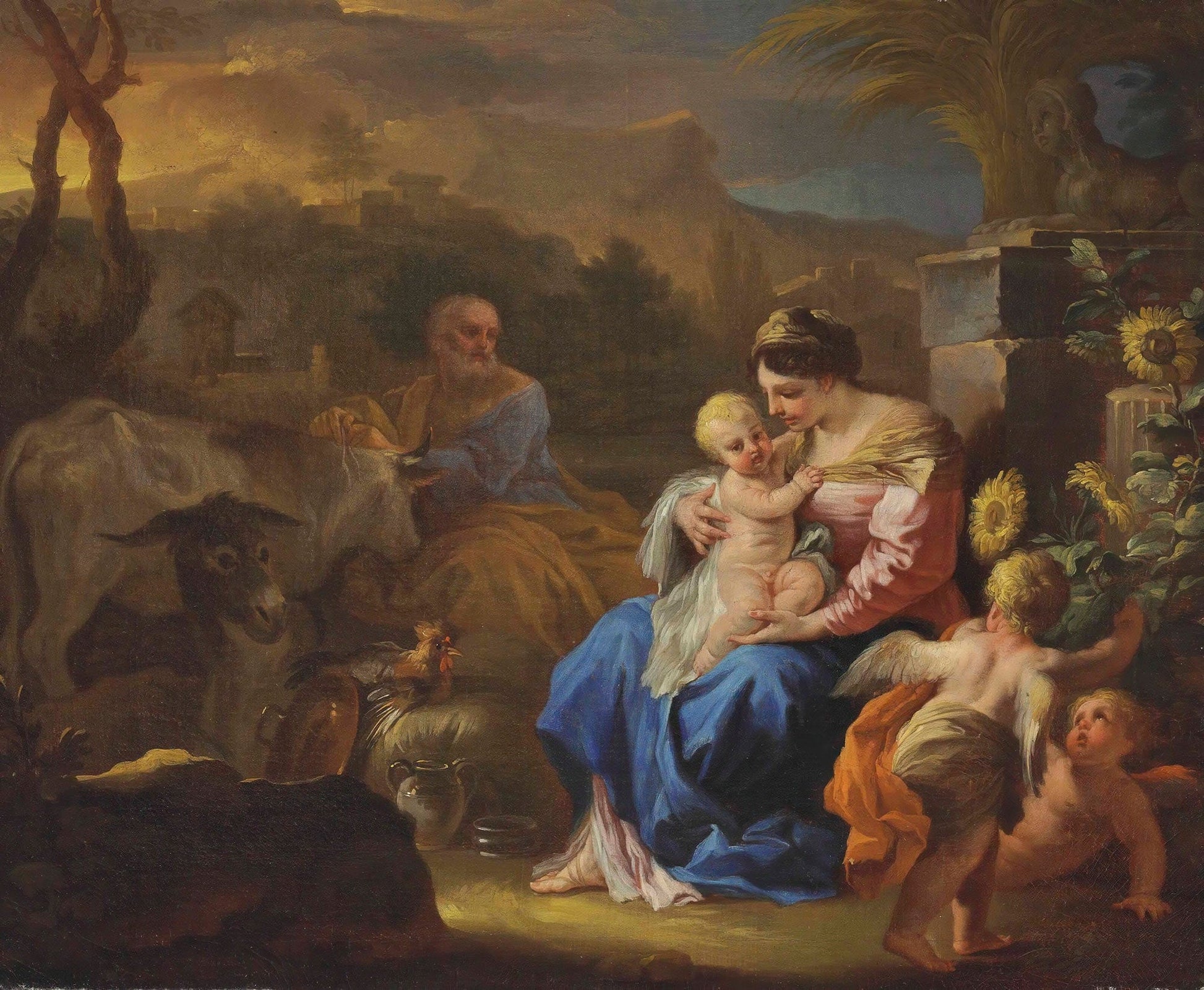 The Rest On The Flight Into Eygpt by Francesco Solimena