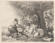 The Rest On The Flight With Joseph In Adoration by Giovanni Domenico Tiepolo