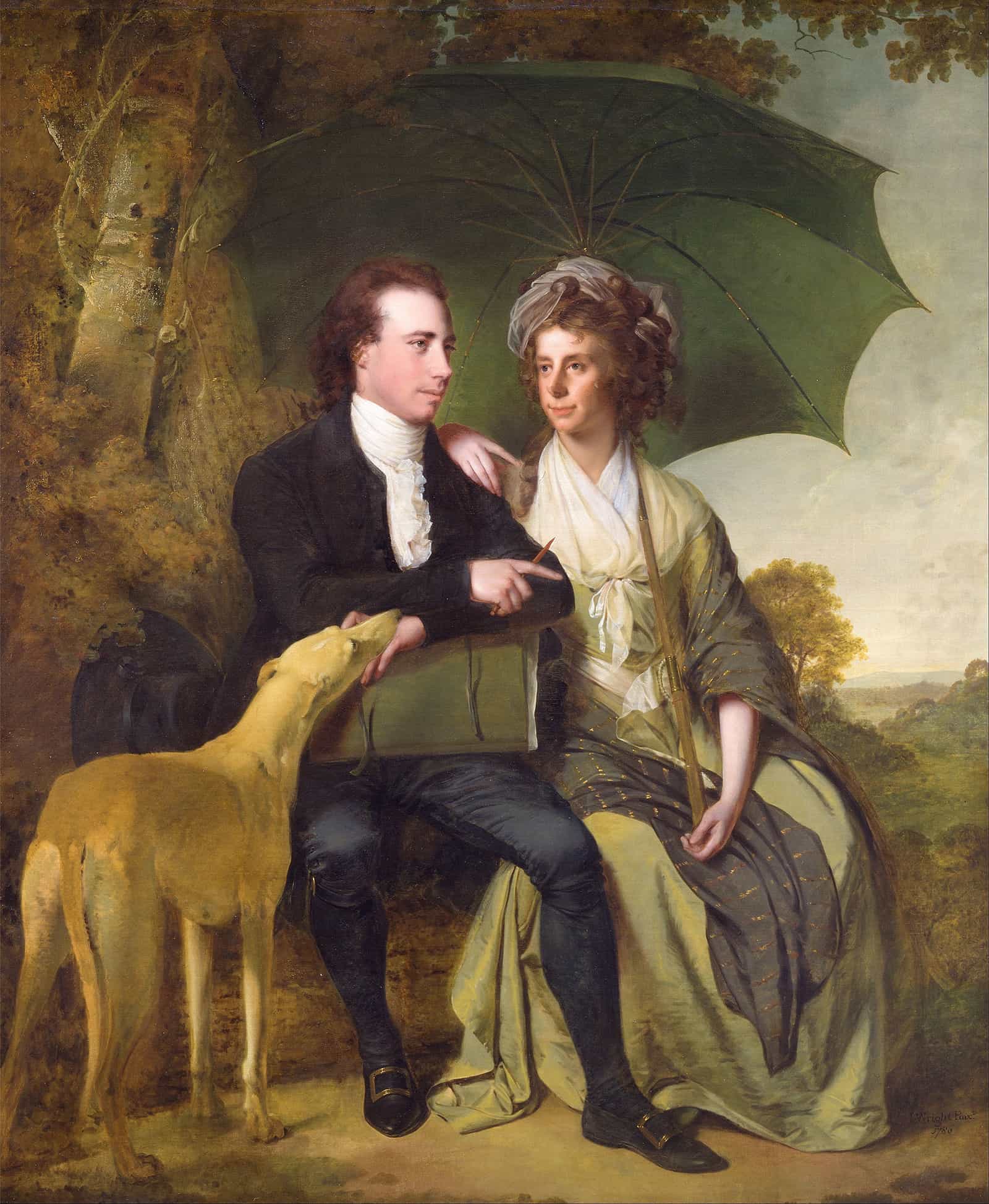 The Rev And Mrs Thomas Gisborne Of Yoxhall Lodge Leicestershire by Joseph Wright Of Derby