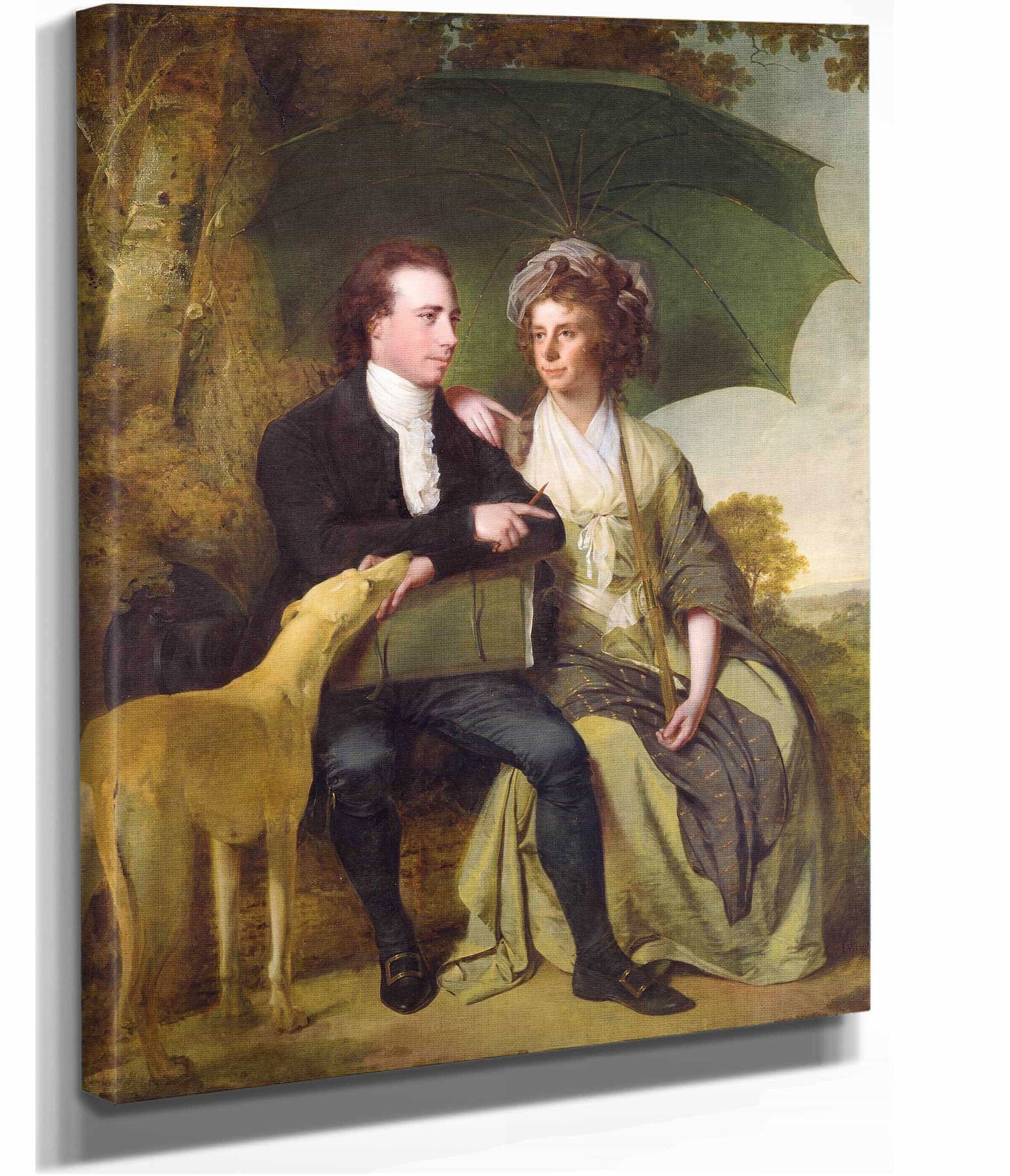 The Rev And Mrs Thomas Gisborne Of Yoxhall Lodge Leicestershire by Joseph Wright Of Derby