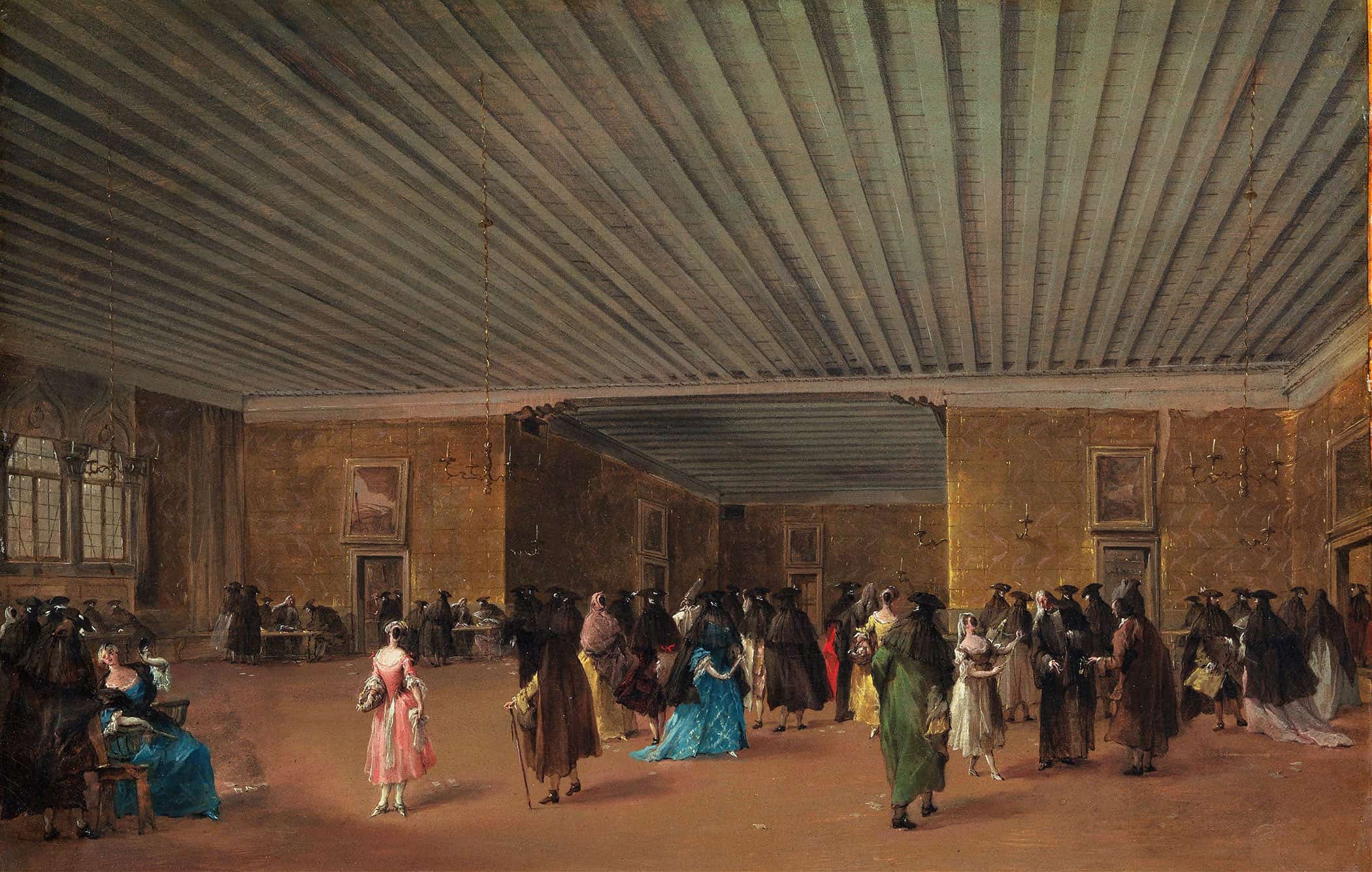 The Ridotto Pubblico At Palazzo Dandolo   by Francesco Guardi