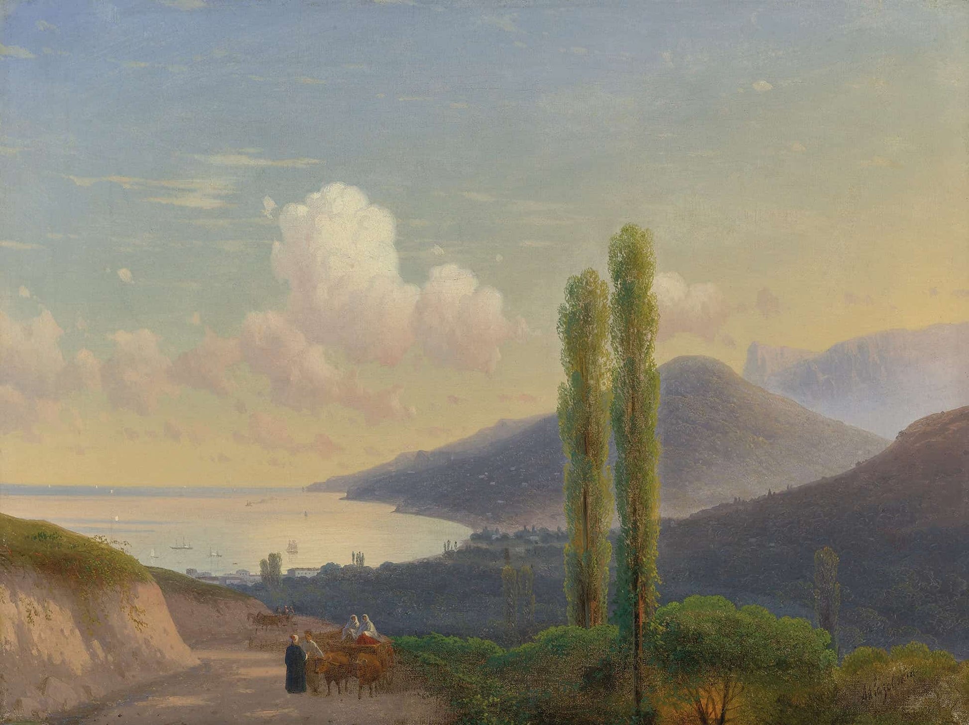 The Road To Gurzuf Crimea by Ivan Konstantinovich Aivazovsky