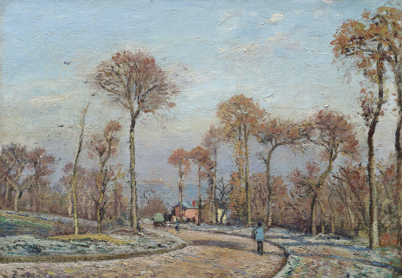 The Road To Versailles Louveciennesmorning Frost by Camille Pissarro