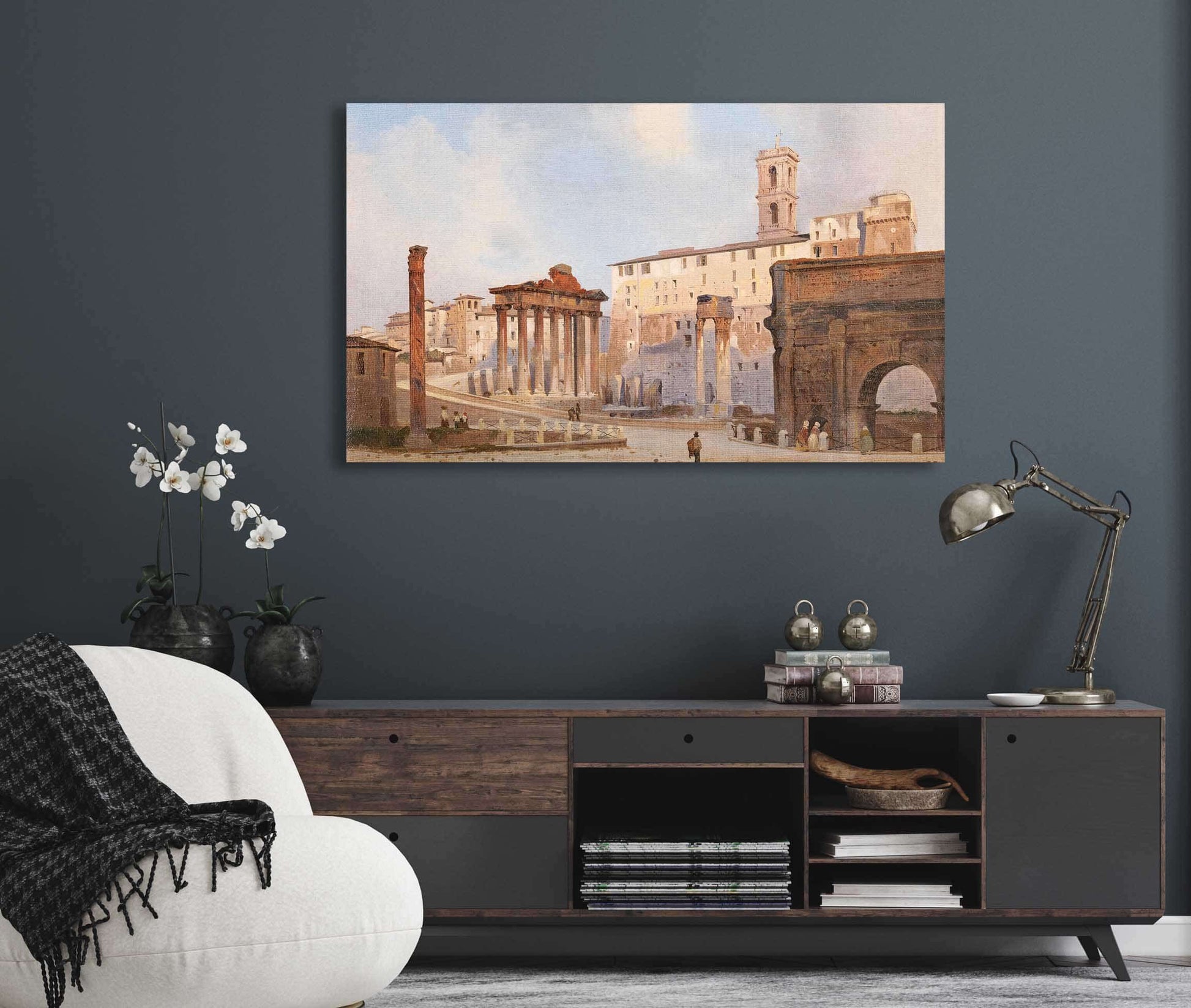 The Roman Forum by Ippolito Caffi