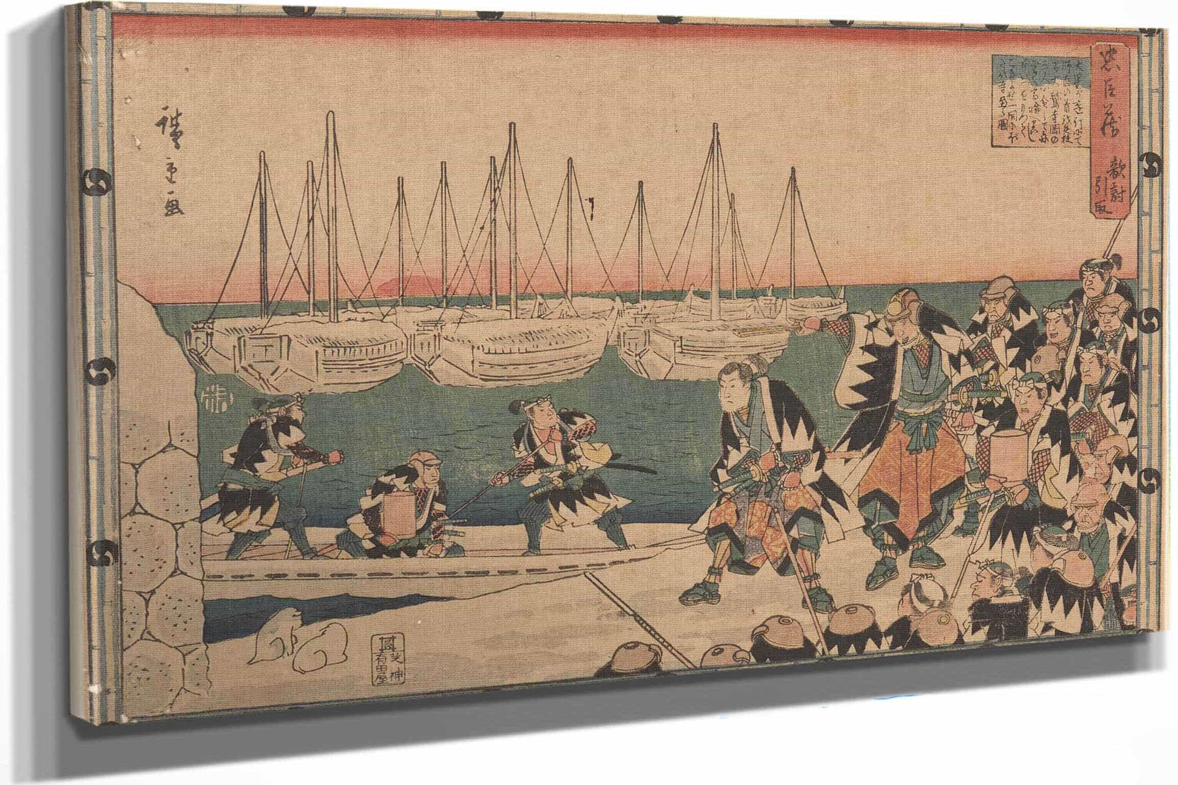 The Ronin Embarking by Ando Hiroshige