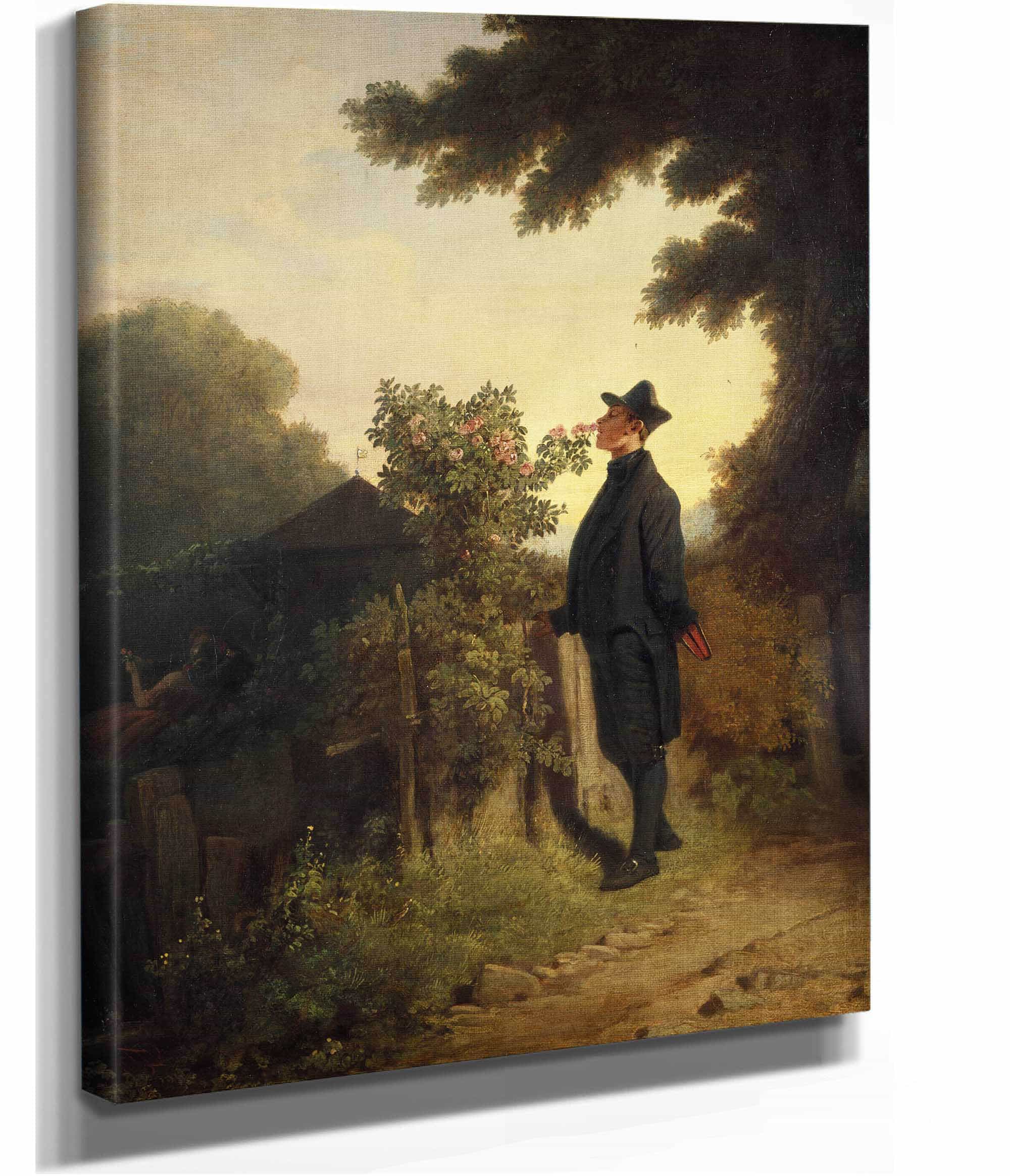 The Rose Lover by Carl Spitzweg