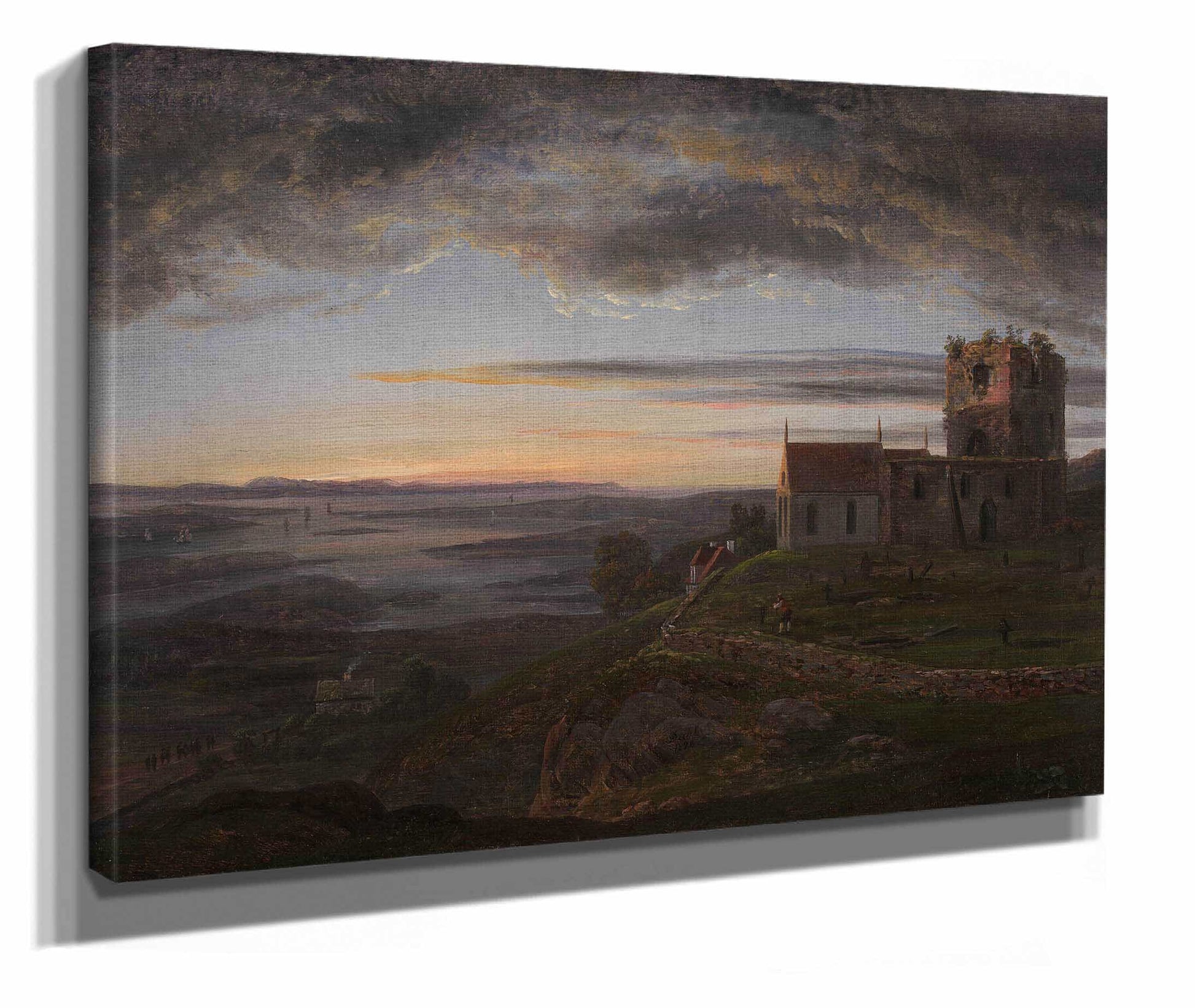 The Ruined Church At Avaldsnes At Karmoy by Johan Christian Dahl
