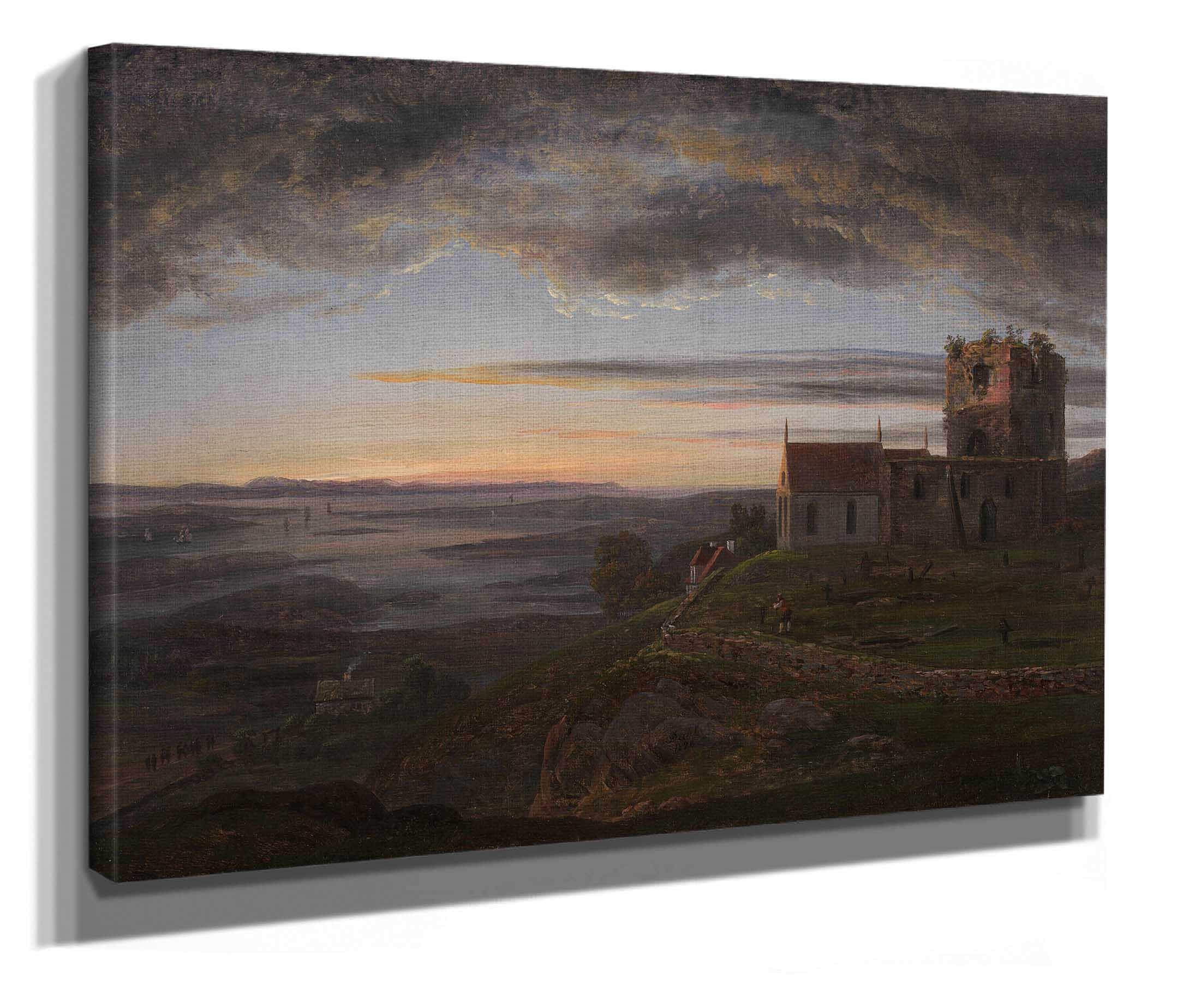 The Ruined Church At Avaldsnes At Karmoy by Johan Christian Dahl