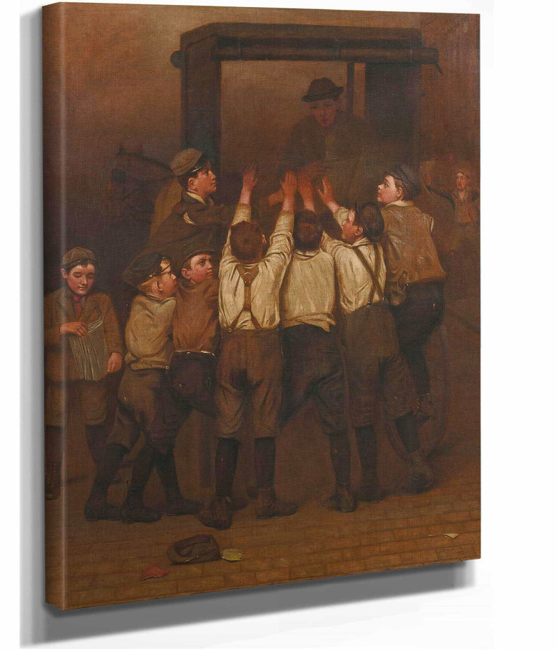 The Rush For Evening Papers by John George Brown
