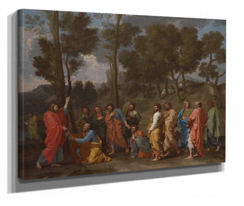 The Sacrament Of Ordination Christ Presenting The Keys To Saint Peter by Nicolas Poussin
