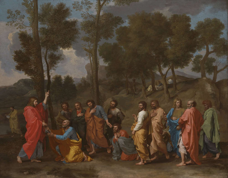 The Sacrament Of Ordination Christ Presenting The Keys To Saint Peter by Nicolas Poussin