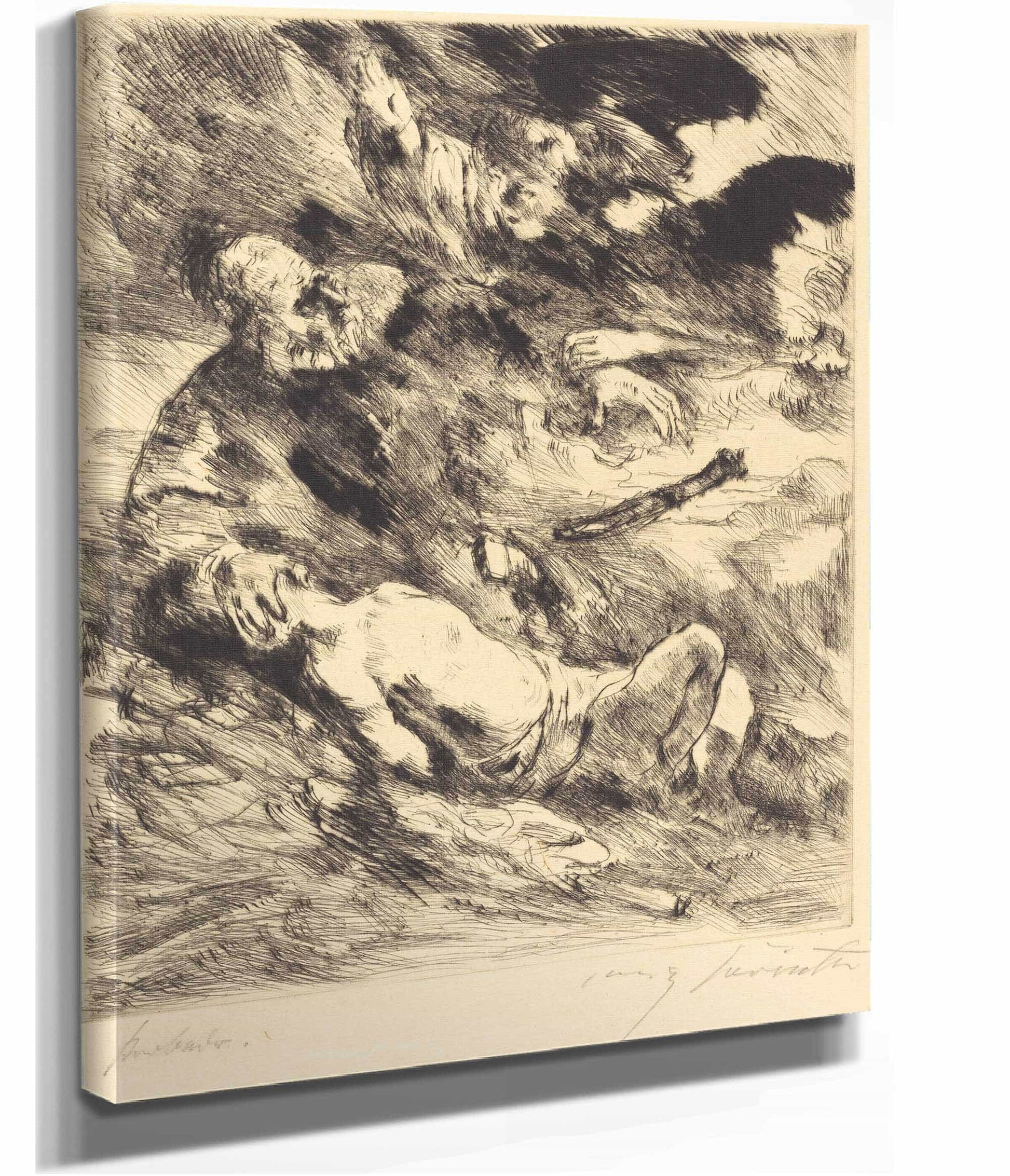 The Sacrifice Of Isaac Die Opferung Isaacs by Lovis Corinth