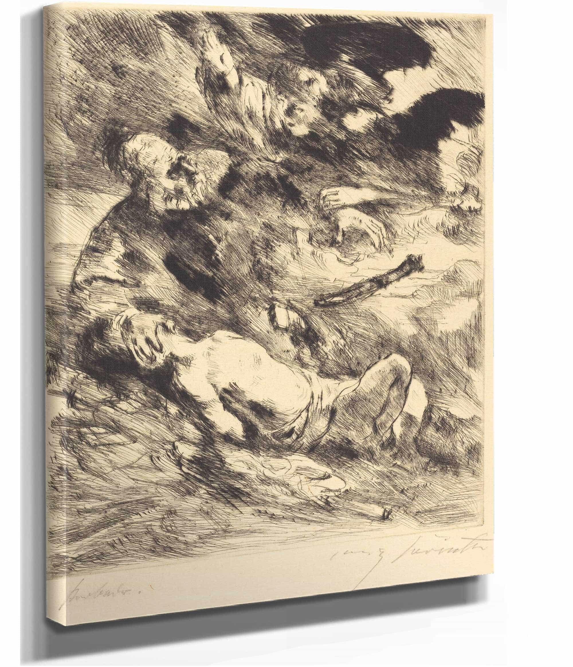 The Sacrifice Of Isaac Die Opferung Isaacs by Lovis Corinth