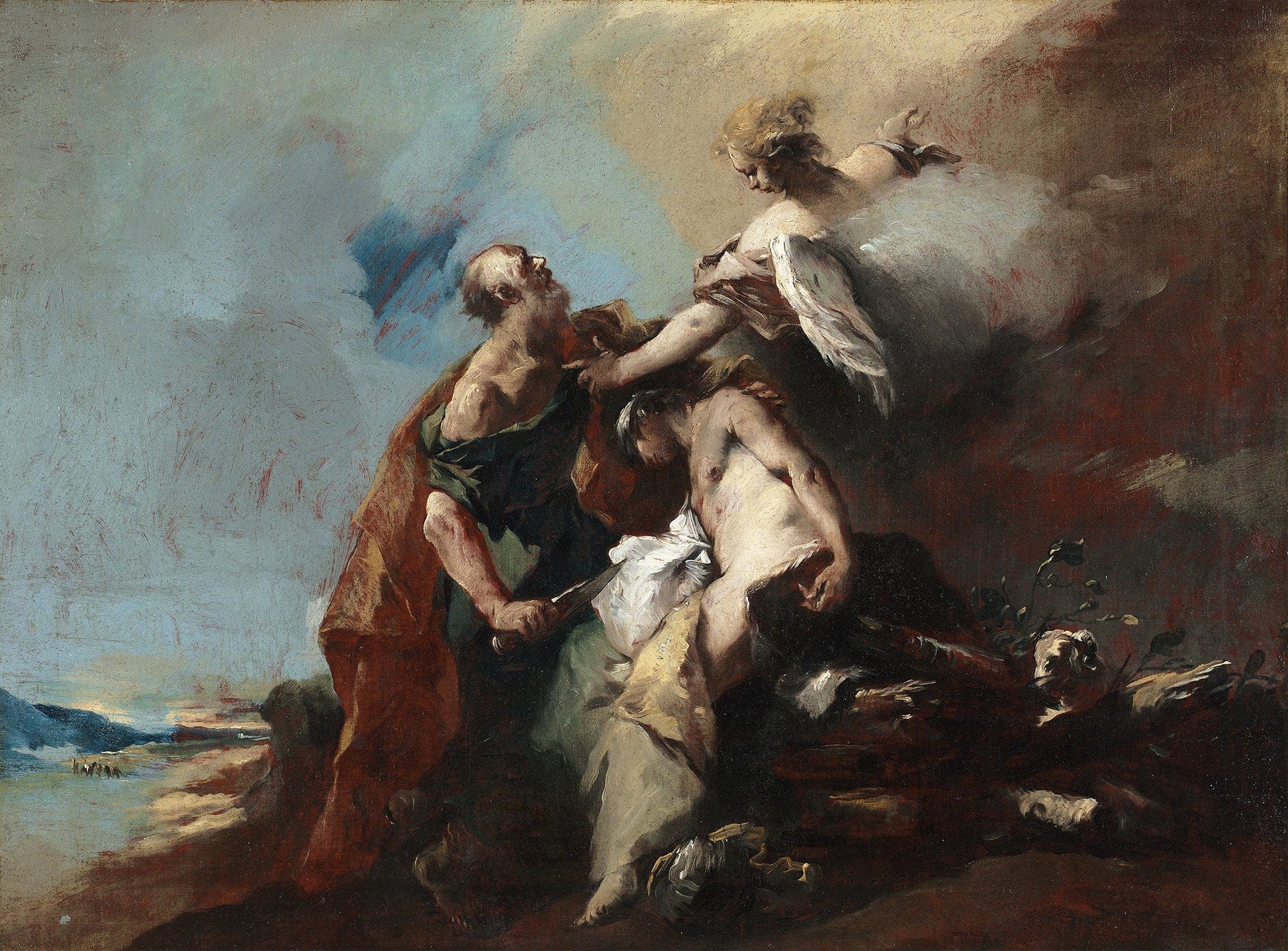 The Sacrifice Of Isaac S by Francesco Guardi