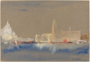 The Salute And The Palazzo Ducale From The Bacino Di San Marco by Hercules Brabazon Brabazon